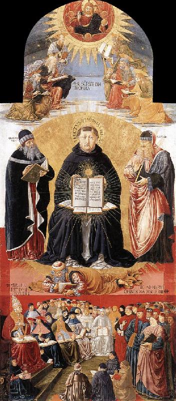 GOZZOLI, Benozzo Triumph of St Thomas Aquinas fg Norge oil painting art